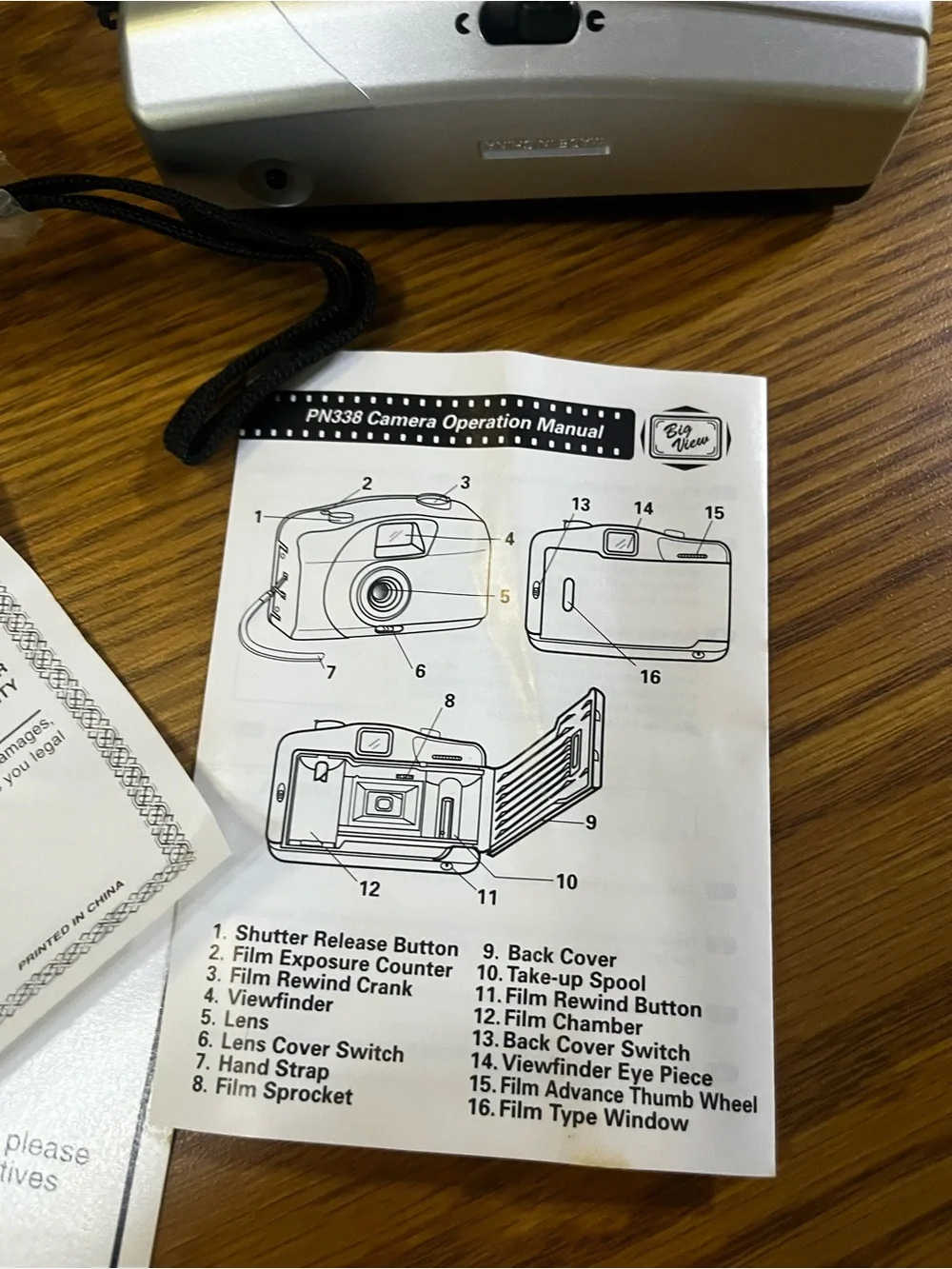 Big Viewfinder PN338 35mm Film Camera in Silver